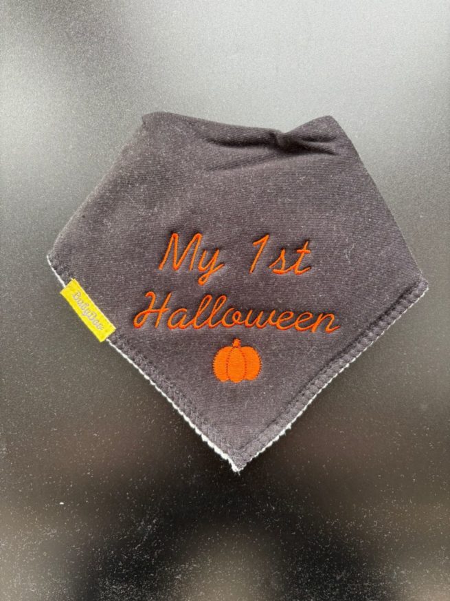 My 1st Halloween organic cotton bandana bib - Image 9