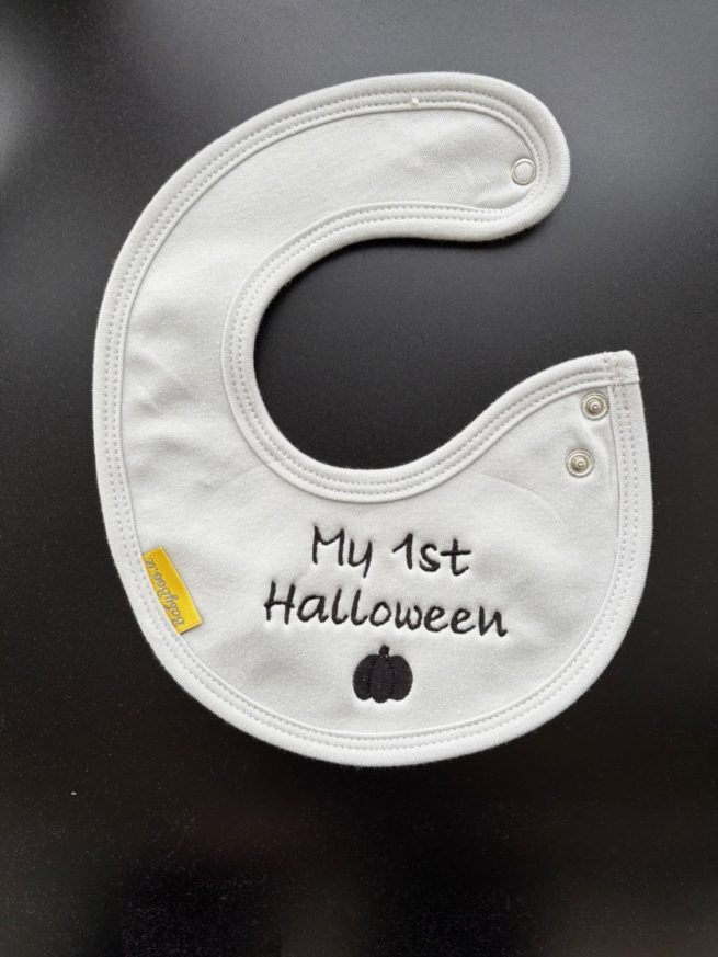 My 1st Halloween organic cotton LittleBoo newborn bib