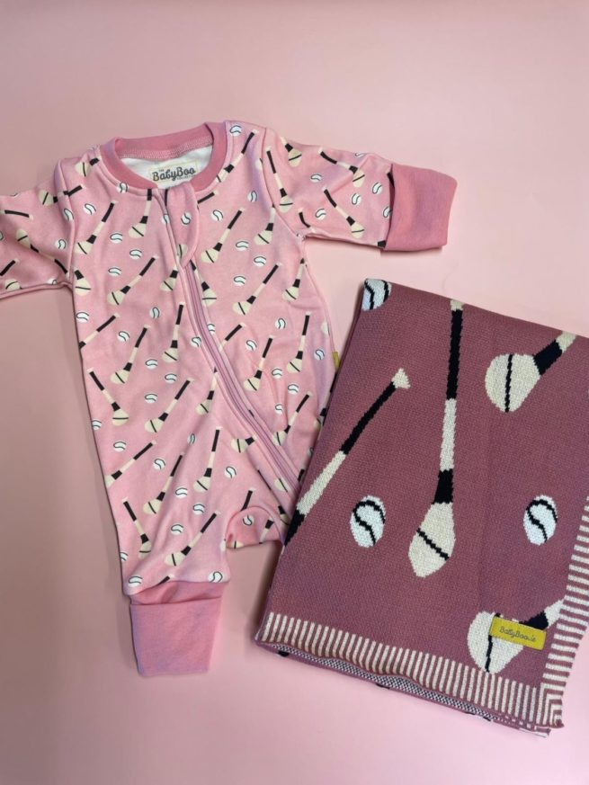 Pink GAA organic cotton ZippyBoo and blanket live ploughing bundle